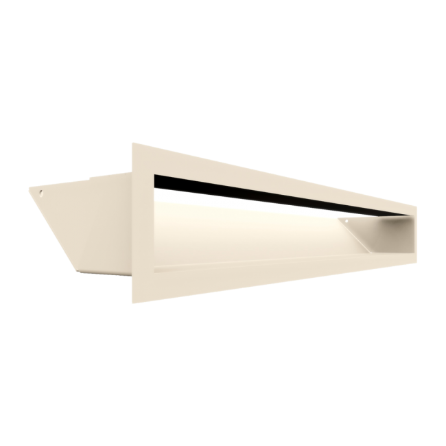 KRATKA WENTYLACYJNA KOMINKOWA LUFT 9X60 KREMOWA SLIM