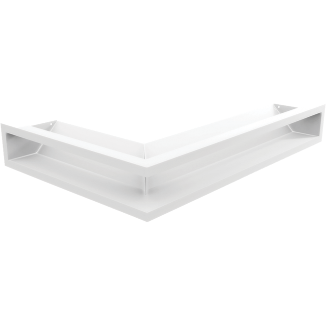 KRATKA WENTYLACYJNA KOMINKOWA LUFT NAROŻNY PRAWY 40X60X9 BIAŁA SLIM
