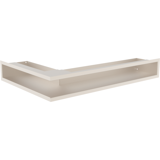 KRATKA WENTYLACYJNA KOMINKOWA LUFT NAROŻNY PRAWY 40X60X9 KREMOWA SLIM